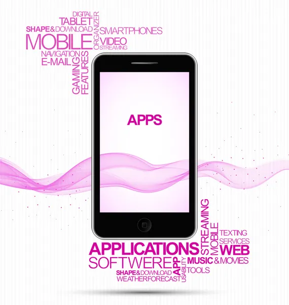 Anwendungsvektor für mobile Software — Stockvektor