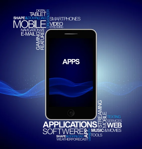 Anwendungsvektor für mobile Software — Stockvektor