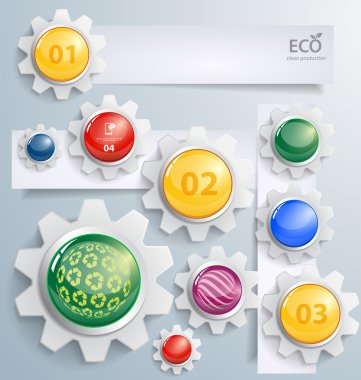 renk gears vektör arka plan.