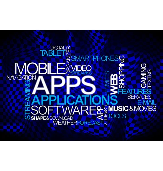 Vetor de aplicação de software móvel — Vetor de Stock