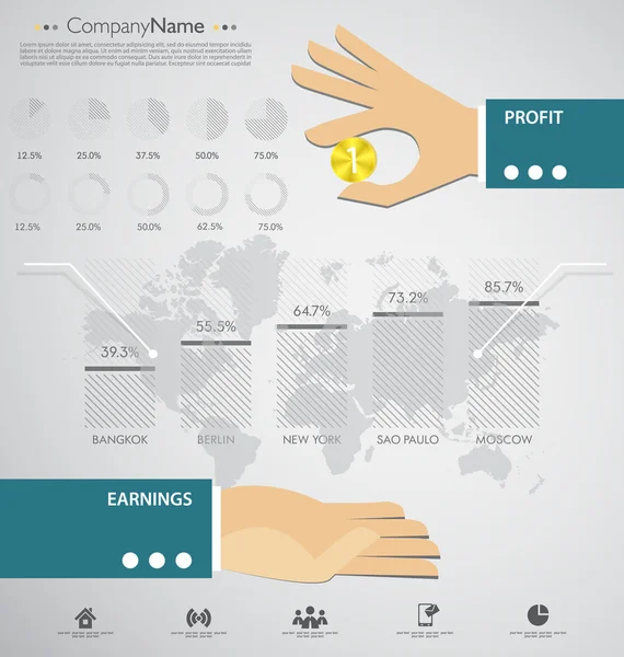 Infographic sjabloon vector — Stockvector