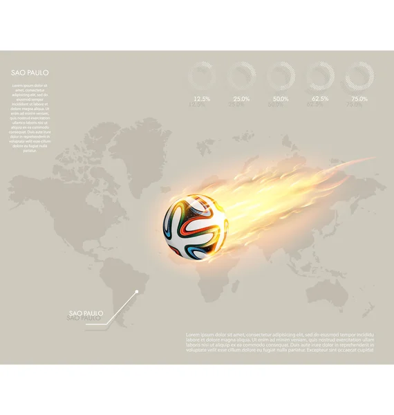 Copa de fútbol 2014 vector — Archivo Imágenes Vectoriales