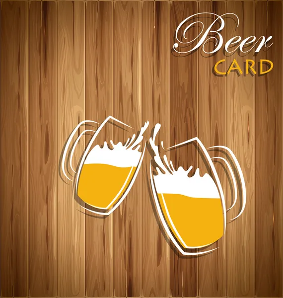 Beer card vector — Stock Vector