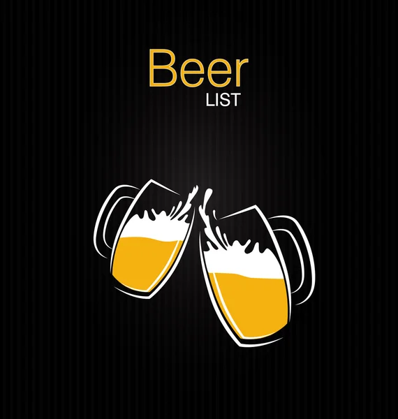 Beer list vector — Stock Vector