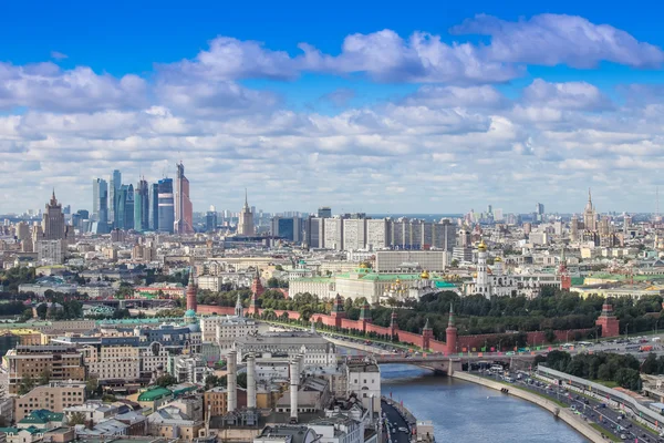 Lotnicze Moskwa centrum serca panorama — Zdjęcie stockowe