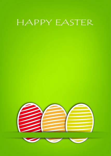 Easter card with green background — Stock Vector