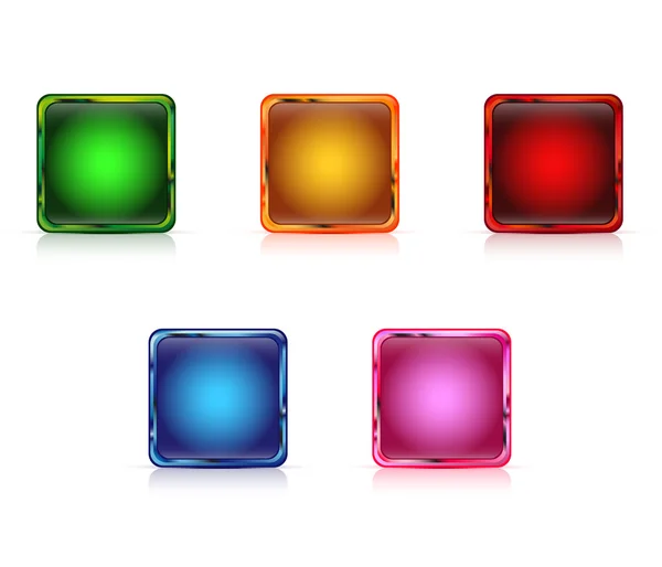 Color web buttons empty — Stock Vector