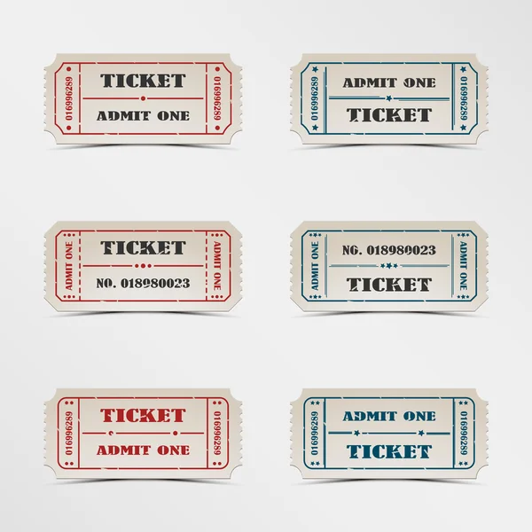 Collectie vintage ticket — Stockvector