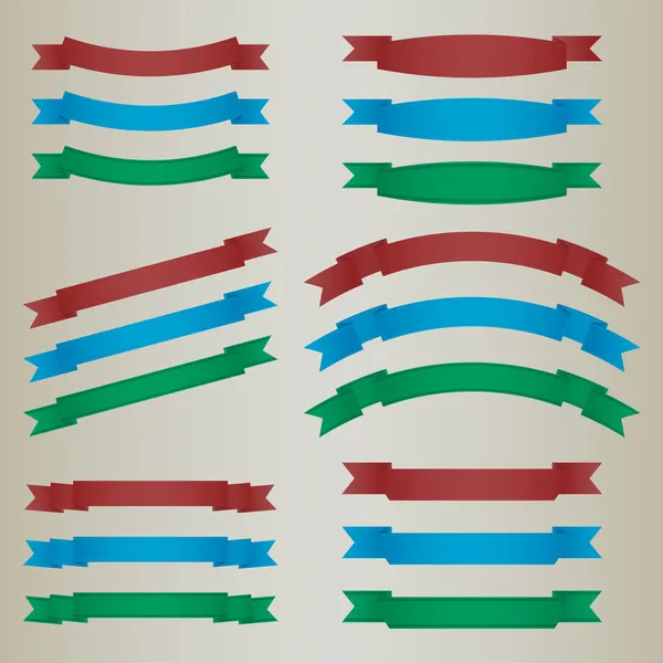 Kollektion bunter Retro-Bänder — Stockvektor