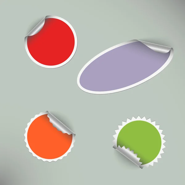 renkli boş yuvarlak çıkartmaları kümesi