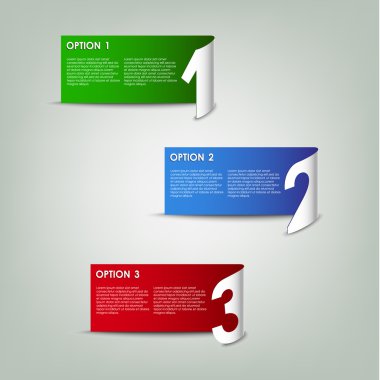 Modern renkli kağıt ilerleme seçeneği arka planı