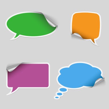 renkli çıkartmalar iletişim balonu