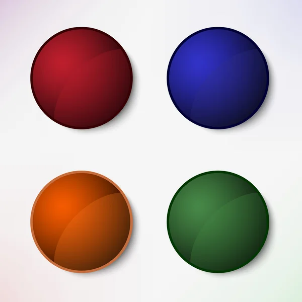 Color set of round blank buttons — Stock Vector