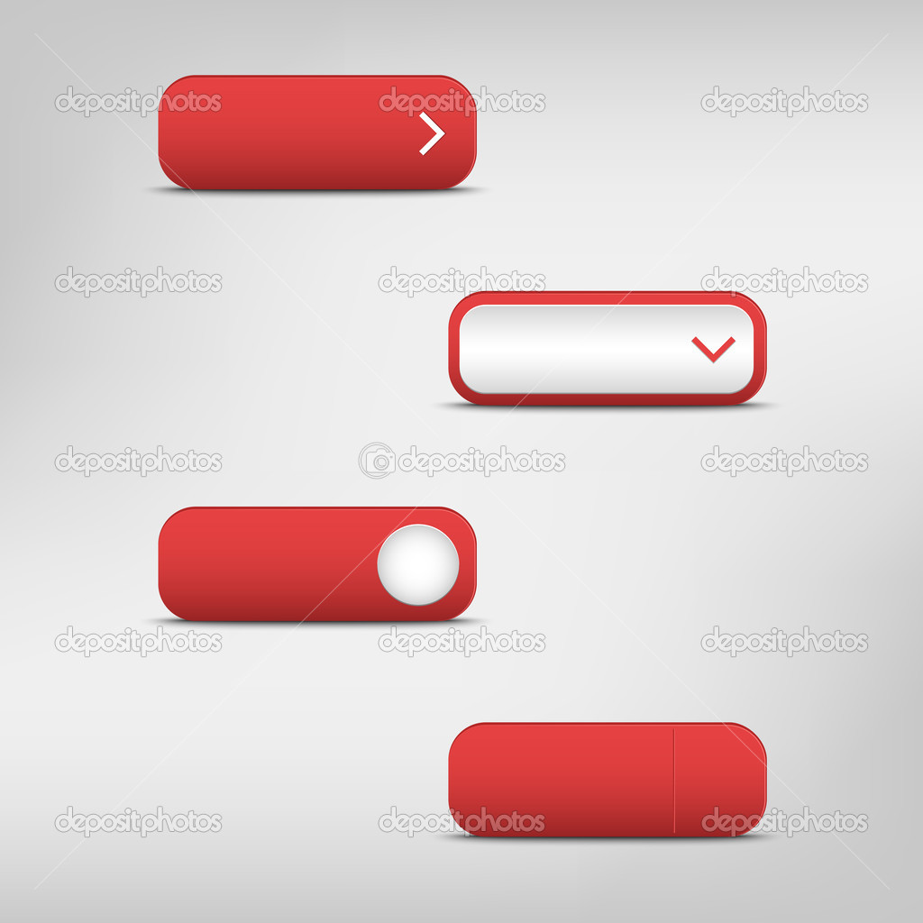 Red empty rectangular buttons