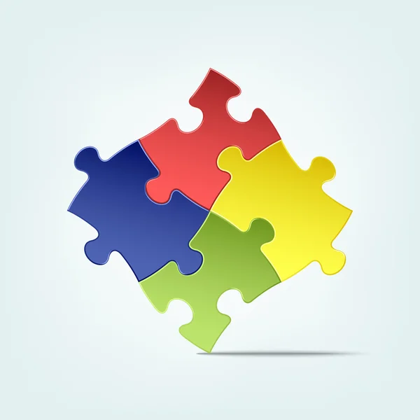 Abstrato colorido puzzle fundo — Vetor de Stock