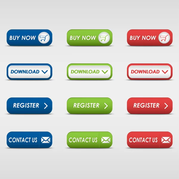 renkli dikdörtgen düğmeleri topluluğu