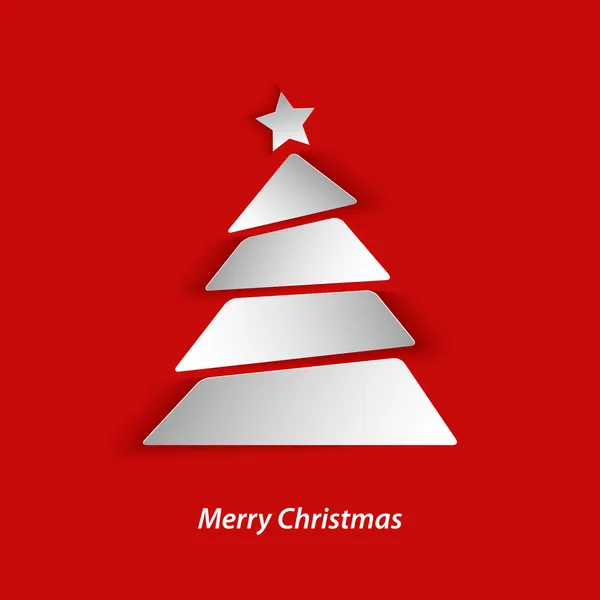 Cartão de Natal abstrato com árvore — Vetor de Stock