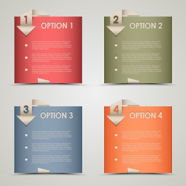 modern origami seçenekleri arka planı renkli