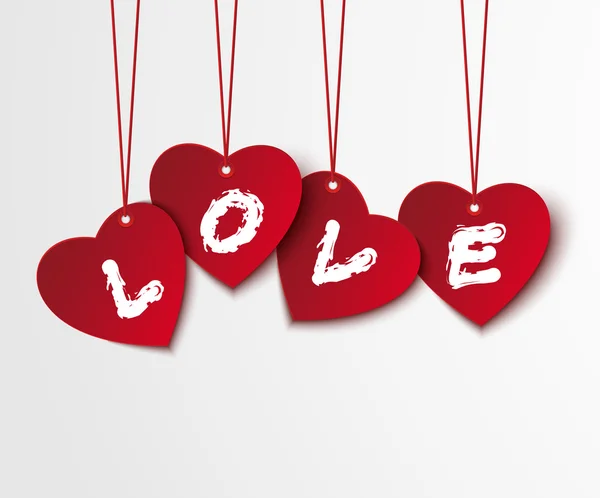 Tło valentine z serca i miłości — Wektor stockowy