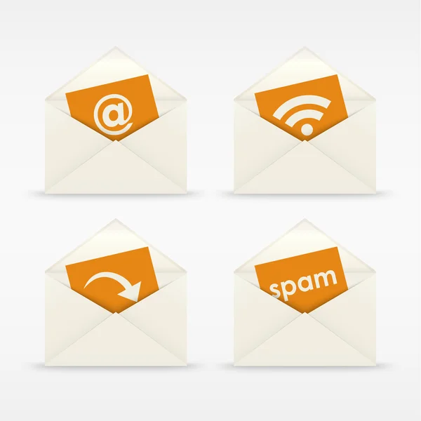 Envelop pictogram e-mail sjabloon — Stockvector
