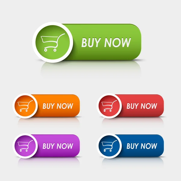 renkli dikdörtgen web düğmeleri şimdi satın al