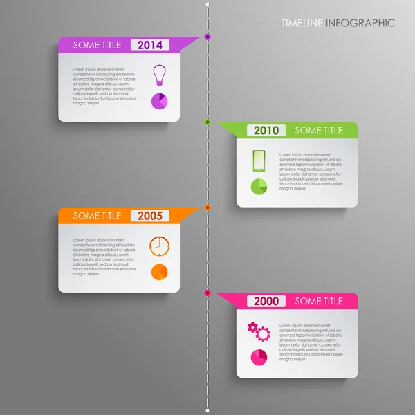 Time line info graphic template — Stock Vector