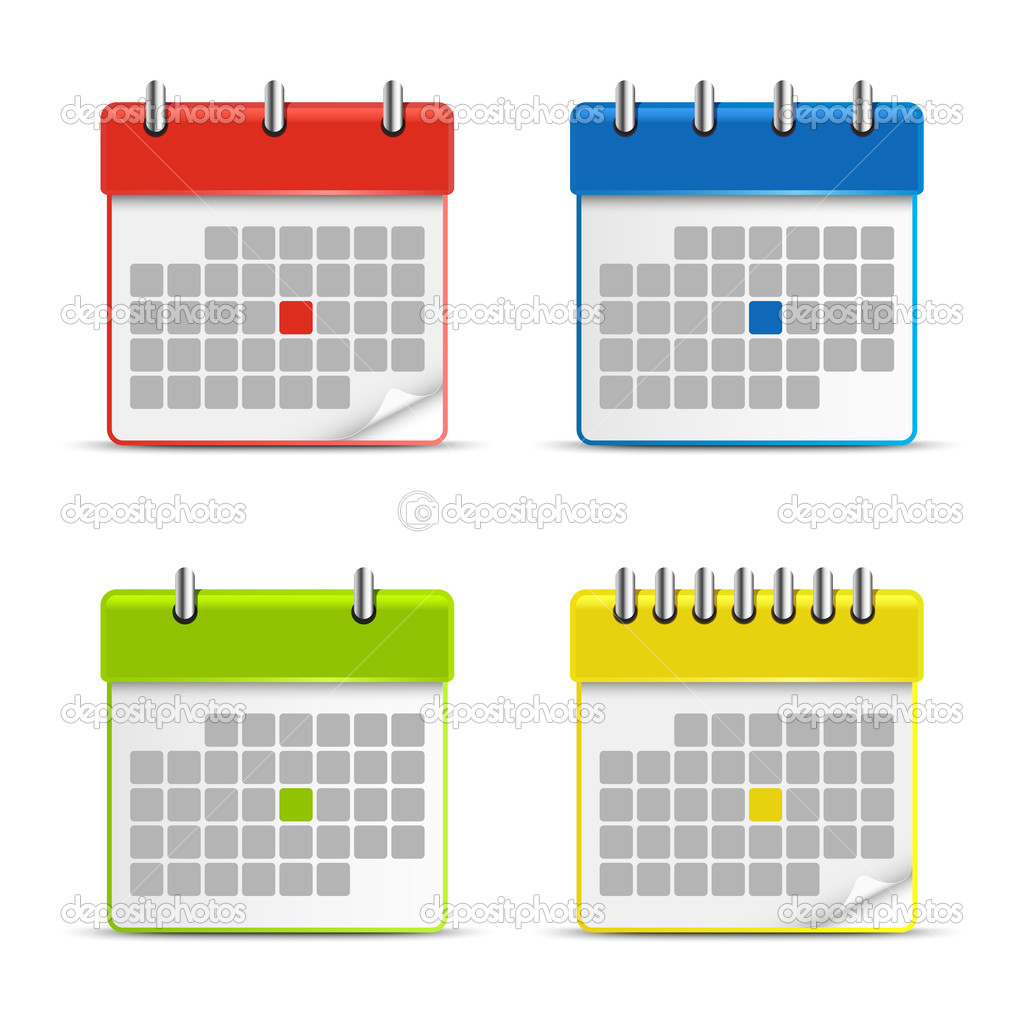Calendar web colored icons