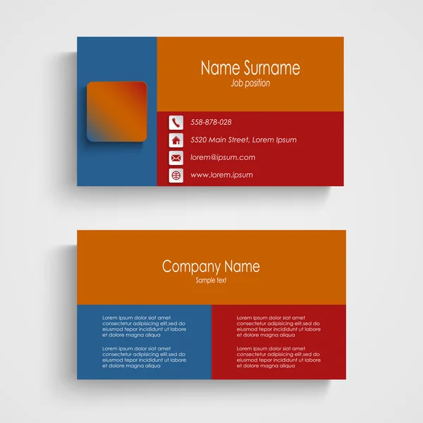 Modern business card template — Stock Vector