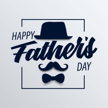 Babalar Günü posteri ve bıyık şapkası ve papyon şablonu 10 'a kadar çıkıyor.