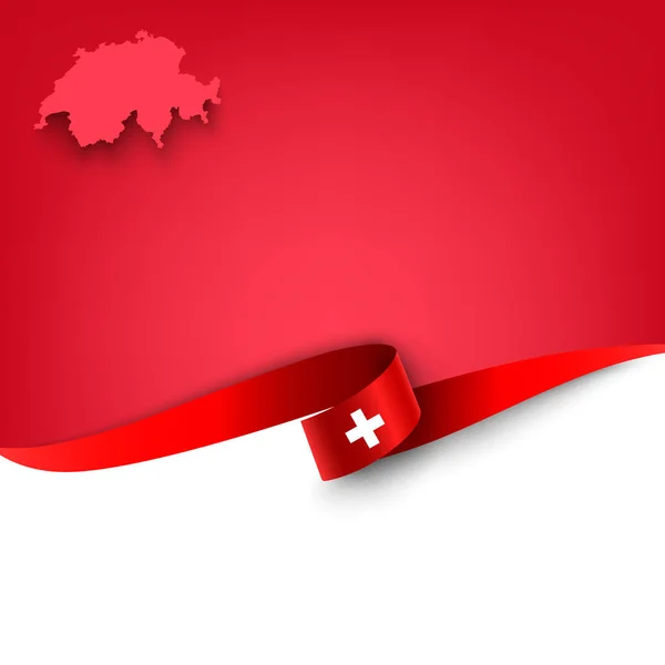 Documento Com Fita Mapa Vetor Modelo Confederação Suíça Eps — Vetor de Stock