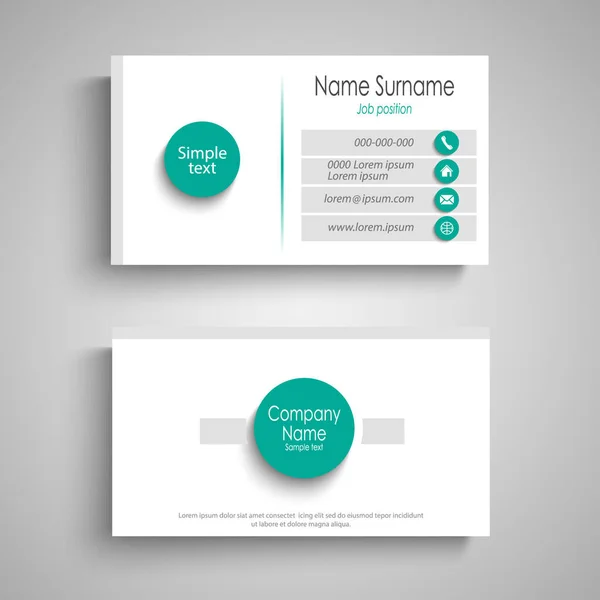 Carte Visite Avec Rayures Motif Blanc Turquoise Eps — Image vectorielle