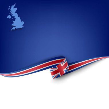 Kurdele ve haritalı belge Birleşik Krallık şablon vektörü 10