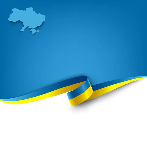 Dokument Wstążką Mapą Wektor Szablonu Ukraina Eps — Wektor stockowy