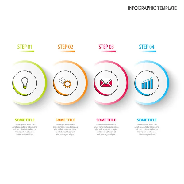 Info Graphic Abstract Design Pointers Row Vector Eps — ストックベクタ