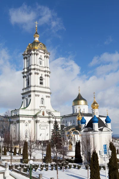 Ancient sacred Christian Pochaev Monastery of Holy Dormition. Nós... — Fotografia de Stock