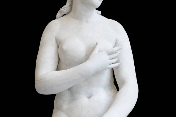 Sculture antiche isolate. Antica Grecia scultura classica in marmo su sfondo bianco. Arte, bellezza del corpo, concetto di cultura. — Foto Stock