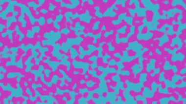 Soyut dalgalı renkli grafik arkaplan. Renk karışımlı, iki renkli düz saykodelik yüzey. Parlak, asit, uçuk, keskin, halüsinojenik animasyon arka plan.