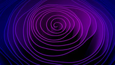 3D soyut dalga çizgileri arka planı katlar. Doku kağıdı, kumaş ve kurdelelerle renk eğrisi. Gerçeküstü, fütürist, psikedelik arka plan.