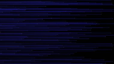 3d soyut veri satırları arkaplanı. Dijital neon blu enerji hatları siyah zeminde hareket eder. Ağ, internet, teknoloji kavramı. 