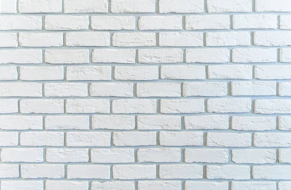 Decorative brick wall texture. White artificial brick for interior renovation and decoration and design