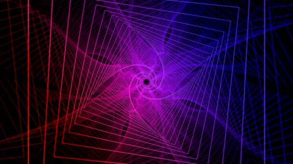Neon Fraktalen Abstrakten Hintergrund Geometrische Futuristische Psychedelische Farbkomposition Hochwertige Illustration — Stockfoto