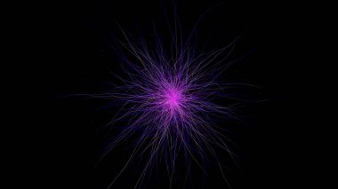 3d soyut neon veri arkaplanı. Parlak enerji hatları, küreler ve boş bir arkaplanda titreşimler. Duvar kağıdı, teknoloji, görsel, kompozisyon, ağ, internet veri kavramı. Yüksek kalite 3d