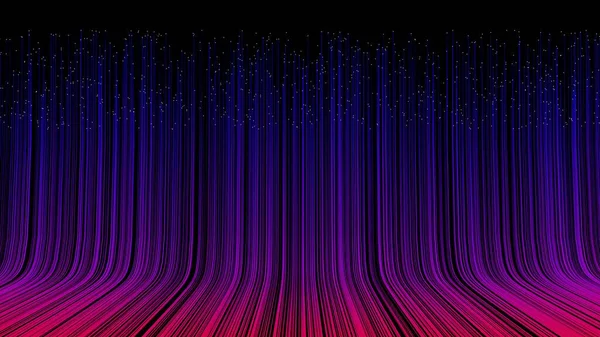 Abstract lines futuristic background. Digital motion energy neon lines on black background. Data, technology, network concept. High quality 3d illustration