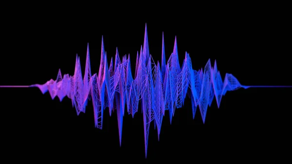 Abstract Sound Wave Background Digital Technology Waveform Empty Backdrop Science — Fotografia de Stock