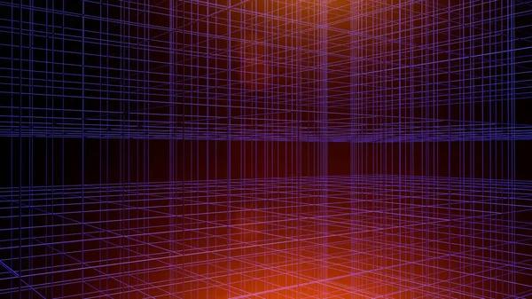 Data Abstract Background Technology Digital Blue Grid Lines Black Backdrop — Stock Photo, Image