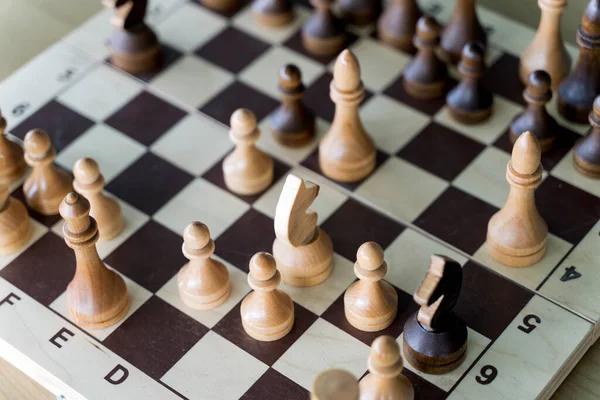 Chess with pieces and game board. Business, strategy, tactics, politics concept. High quality photo