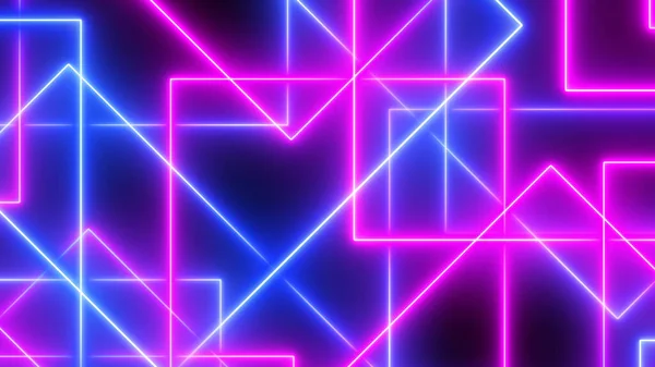 추상적 Colored Neon 의밝은 레이저 라인검은 배경에 웨이브 대컨셉 고품질 — 스톡 사진