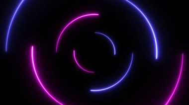 Neo soyut arkaplan. Geometrik şekilli 3D renkli parlak çizgiler. Teknoloji, 80 'ler, retro, gösterim konsepti. Yüksek kalite 4k görüntü