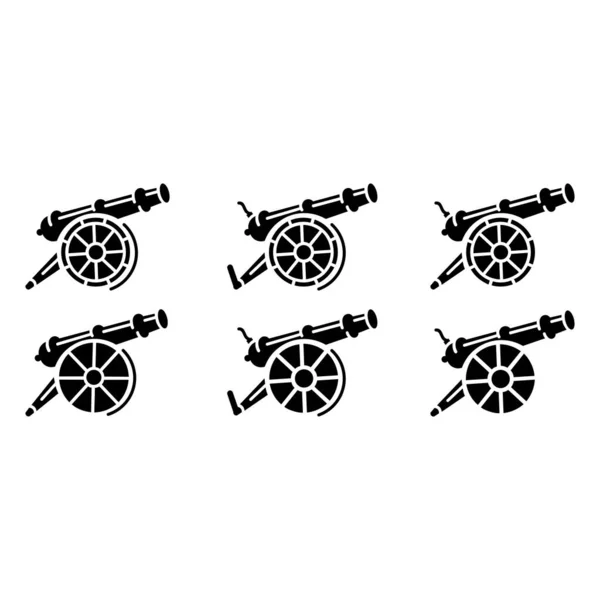 火炮标识设计矢量图标 博物馆大炮符号存量矢量 — 图库矢量图片