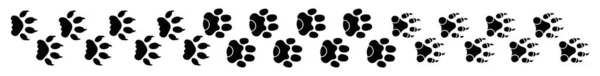 Paw Foot Trail Print Animal Different Animal Paw Stock Vector — Image vectorielle